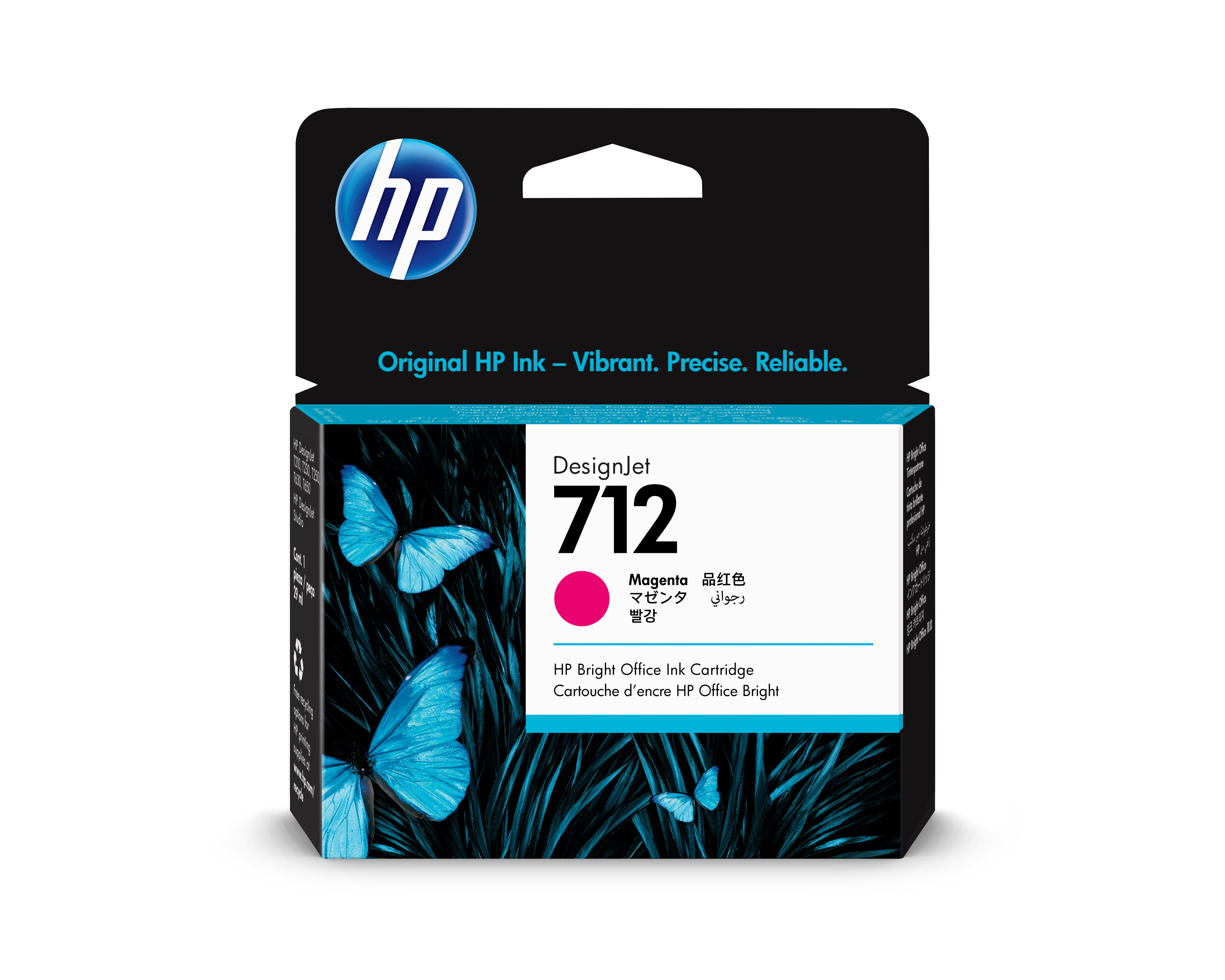 Картридж Cartridge HP 712 для DJ T230/T630/T650/Studio, пурпурный, 29 мл