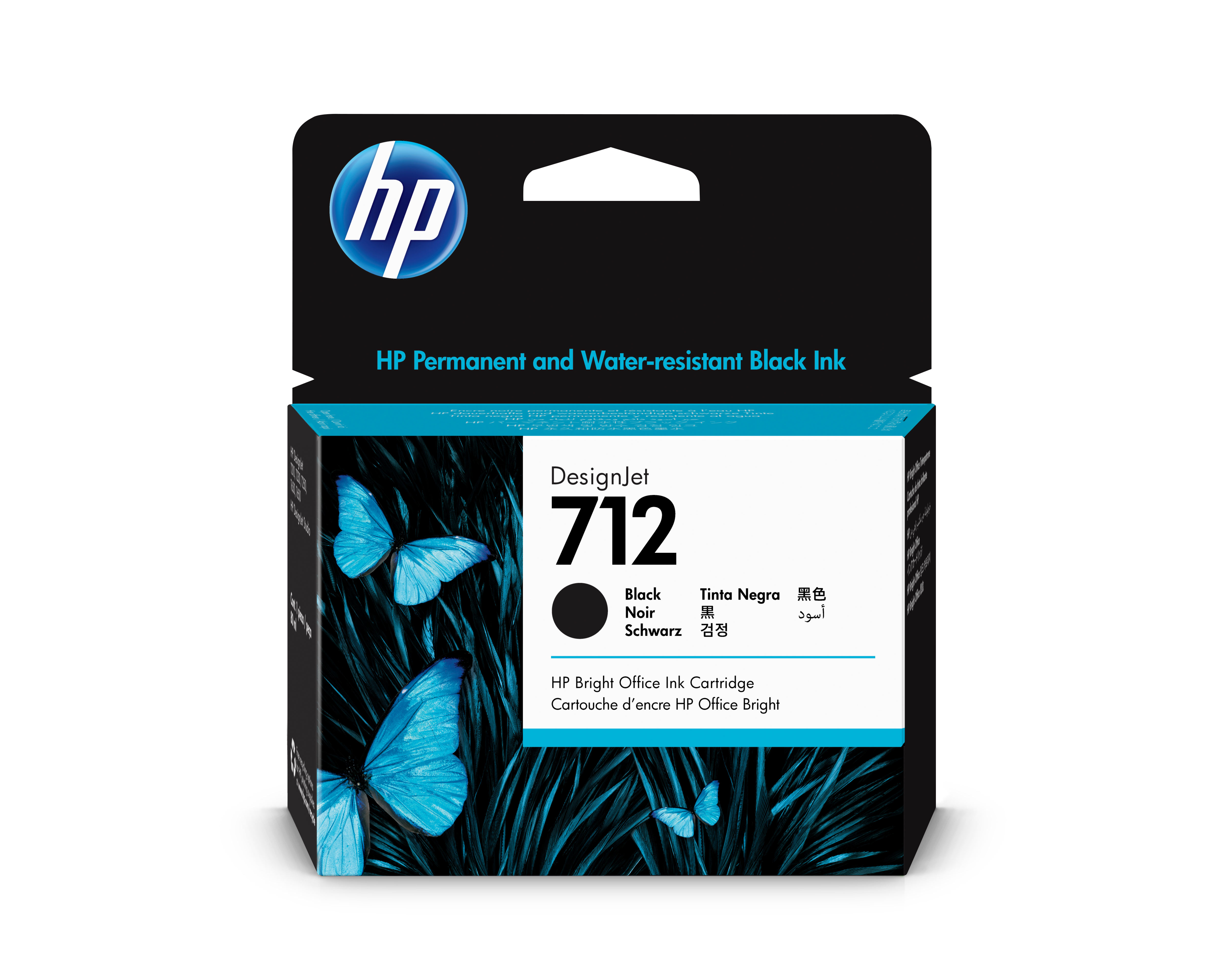 Картридж Cartridge HP 712 для DJ T230/T630/T650/Studio, черный, 80 мл