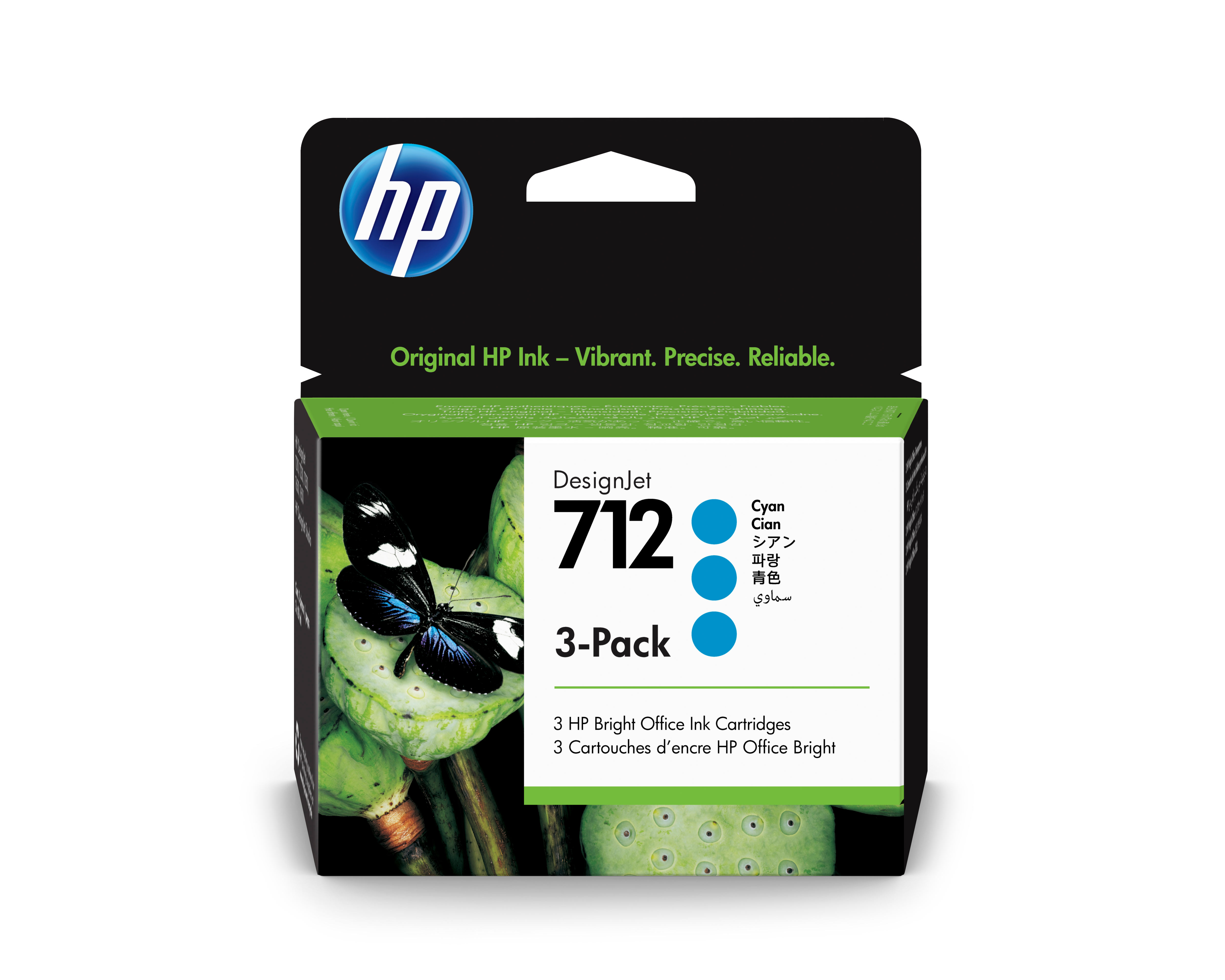 Картридж Cartridge HP 712 для DJ T230/T630/T650/Studio, голубые, тройная упаковка 3ED67A (3*29мл)