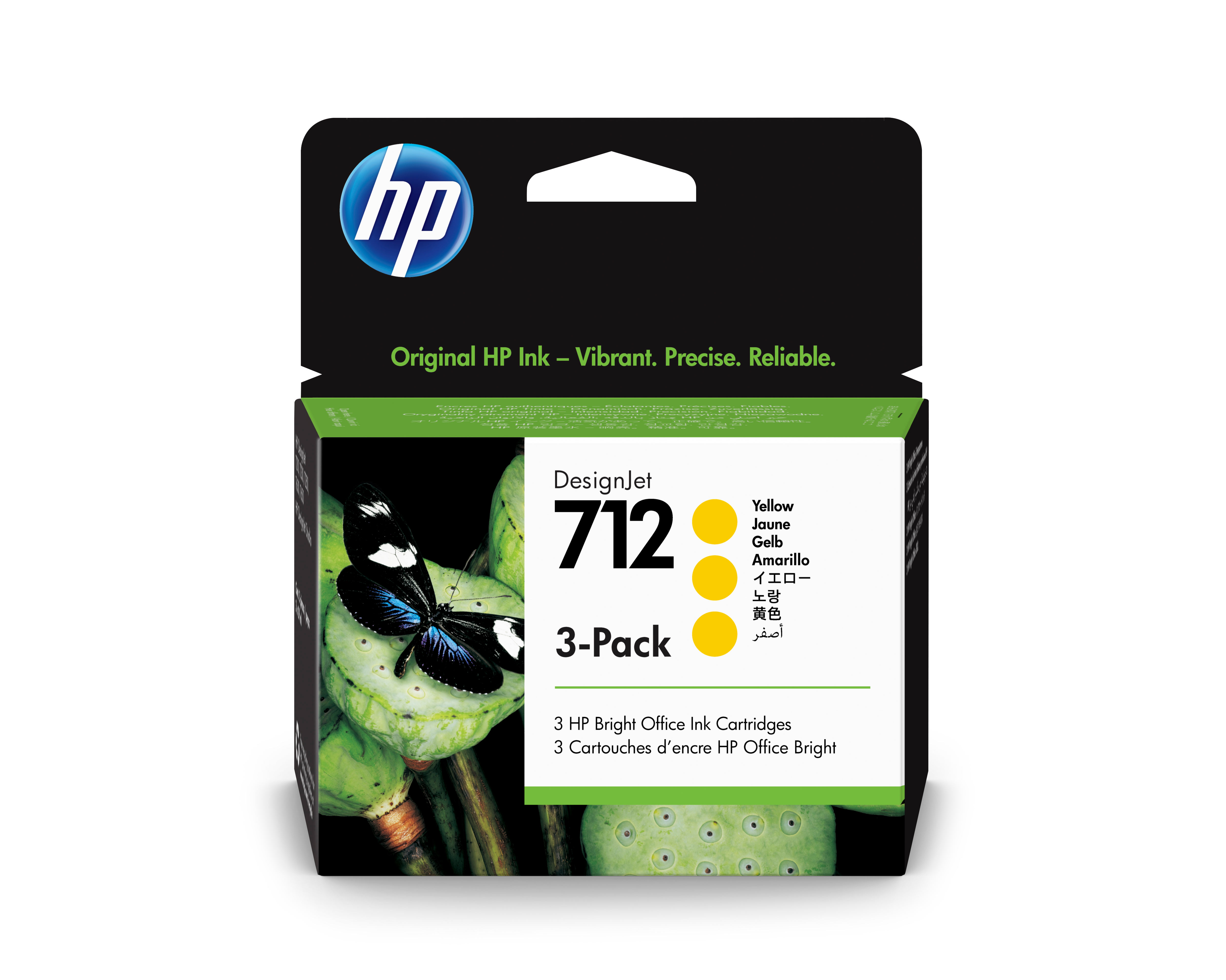 Картридж Cartridge HP 712 для DJ T230/T630/T650/Studio, желтые, тройная упаковка 3ED69A (3*29мл)