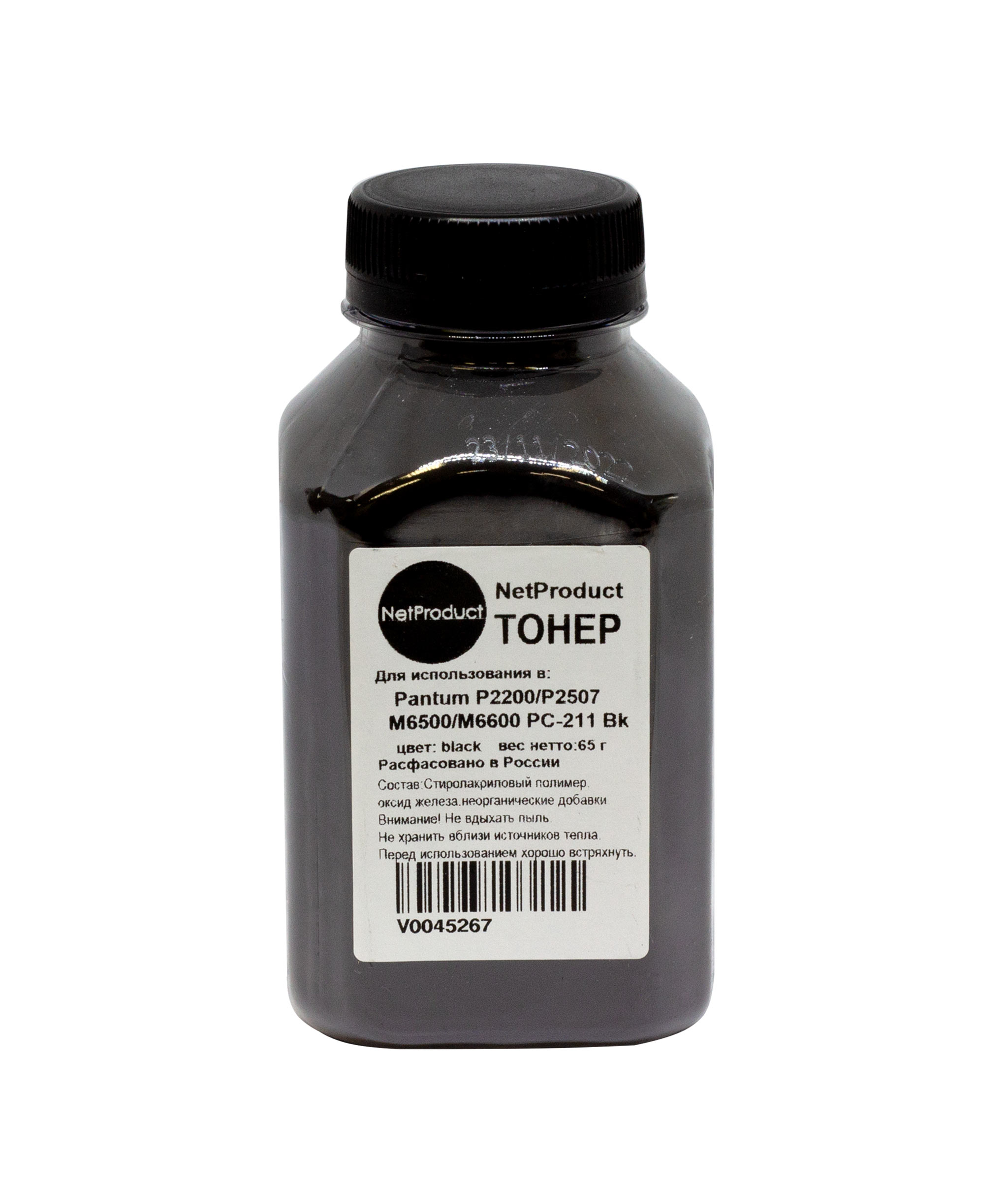 Тонер NetProduct для Pantum P2200/P2507/M6500/M6600 PC-211 Bk, 65 г, банка