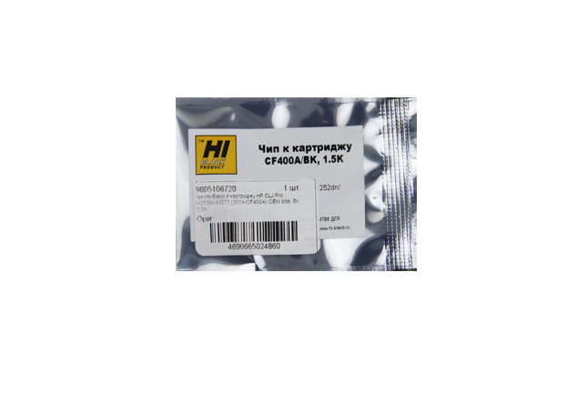 Чип Hi-Black к картриджу HP CLJ Pro M252dw/M277 (CF400A) OEM size, Bk, 1,5K