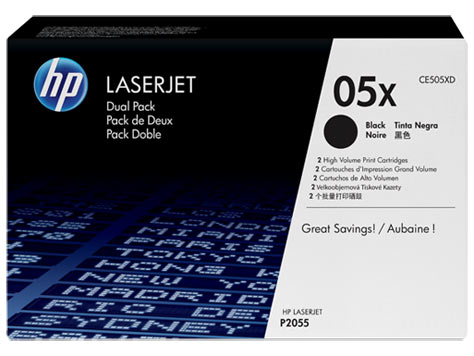 Картридж 05X для HP LJ P2055d/dn, Двойная упаковка 2*6.5k (O) черный CE505XD