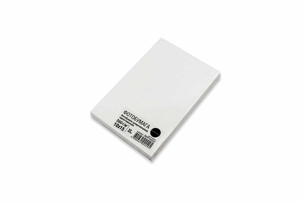 Фотобумага NetProduct суперглянцевая односторонняя, 10x15 см, 260 г/м2, 50 л.