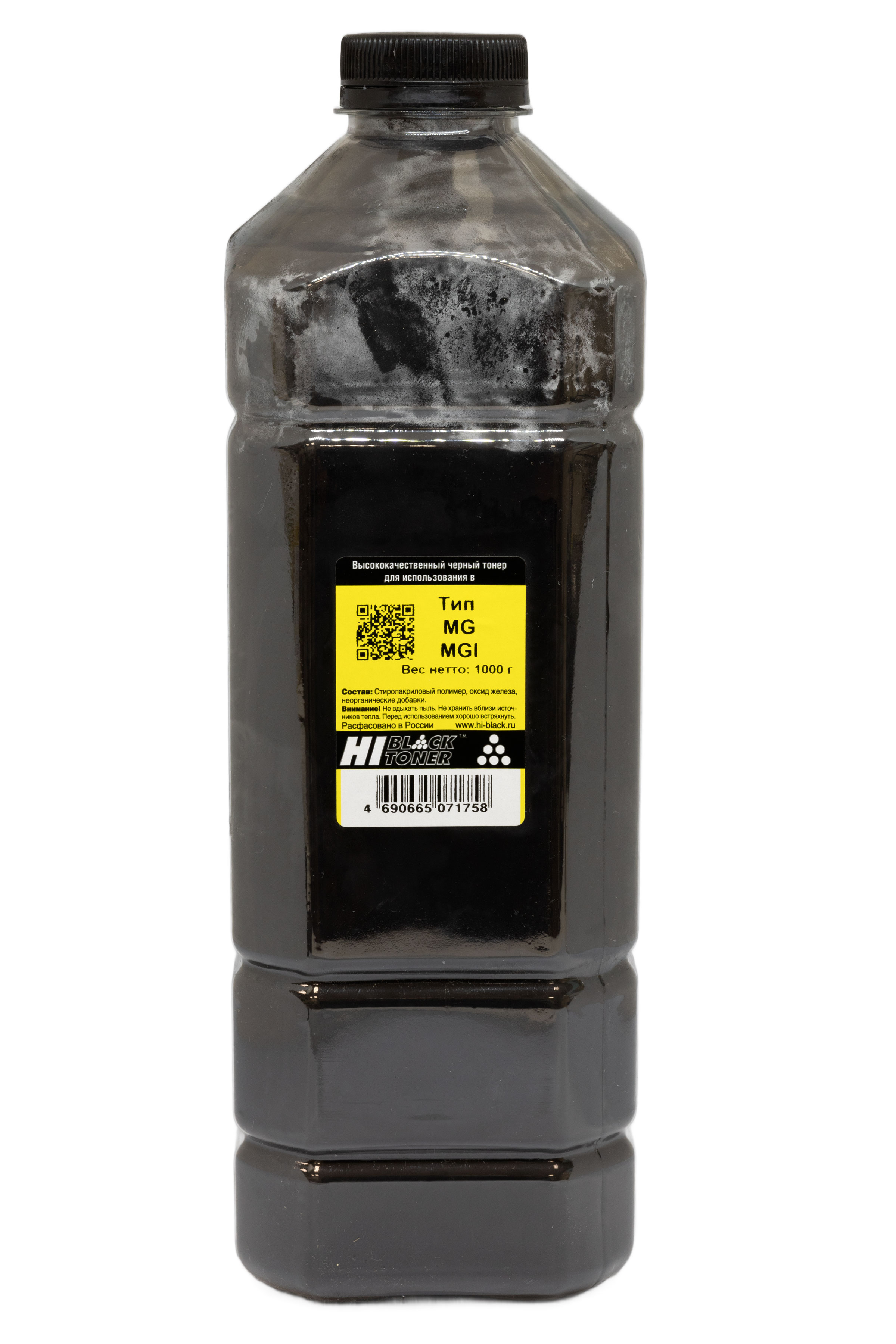 Тонер Hi-Black Тип MG/MGI, Bk, 1 кг, канистра